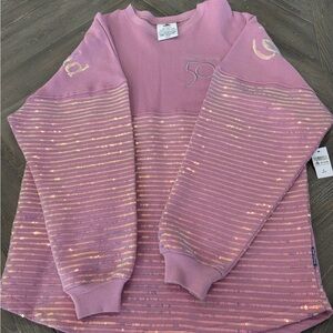 Disney 50th Pink Sequin Sweatshirt Medium NWT